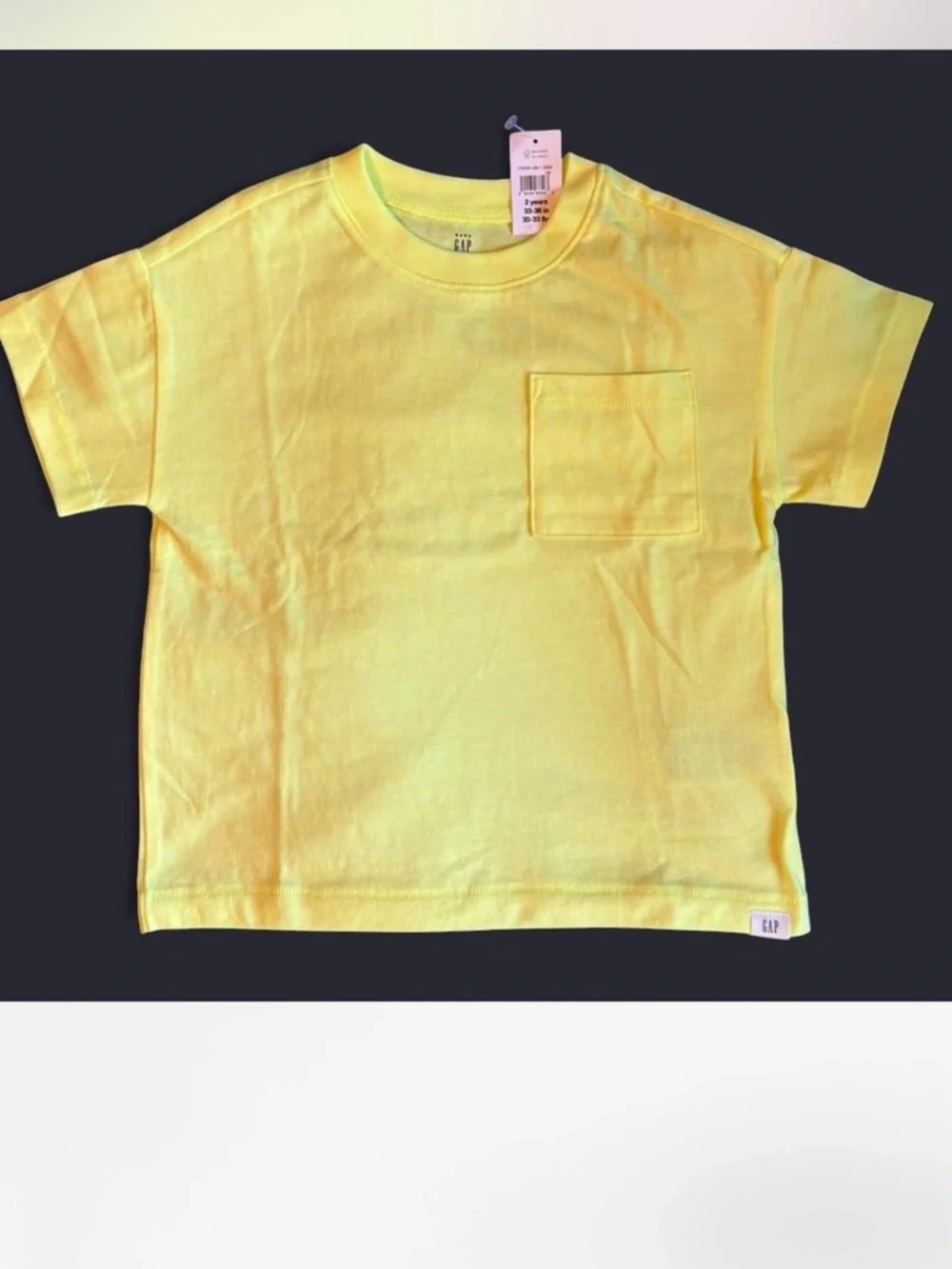 GAP Baby Neon Yellow Tie-Dye Pocket Tee with Toy Story 2-piece outfit - Picture 5 of 6